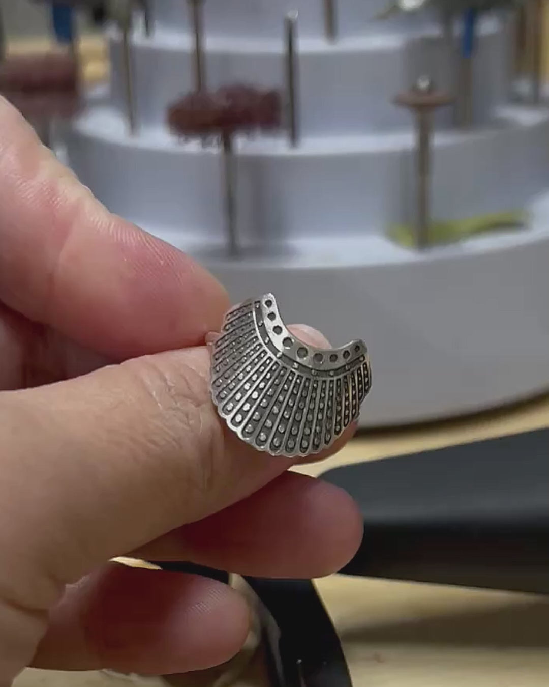 Dissent protest ring in silver