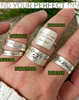 Sterling Silver Memorial Ring | Personalized With Your Own Handwriting, Signatures and Fingerprints| Unisex | Scripted Jewelry