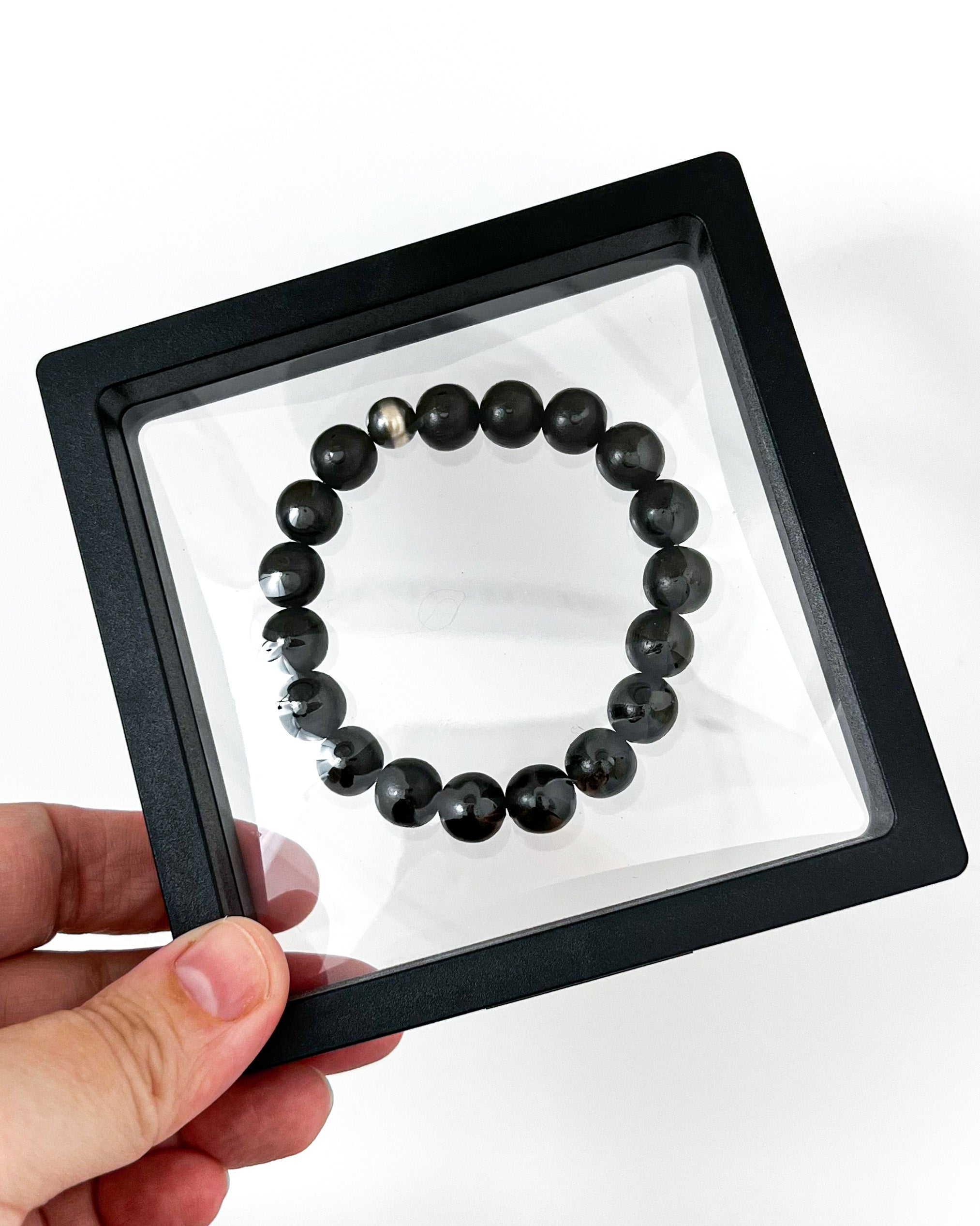 Sutton Bracelet | Ebony Wood Beads | Unisex Healing Crystal | Gemstone Stretch Bracelet | House of Jaco | Scripted Jewelry