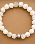 Sutton Bracelet | Natural Moonstone | Unisex Healing Crystal | Gemstone Stretch Bracelet | House of Jaco | Scripted Jewelry