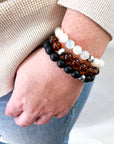 Sutton Bracelet | Natural Moonstone | Unisex Healing Crystal | Gemstone Stretch Bracelet | House of Jaco | Scripted Jewelry