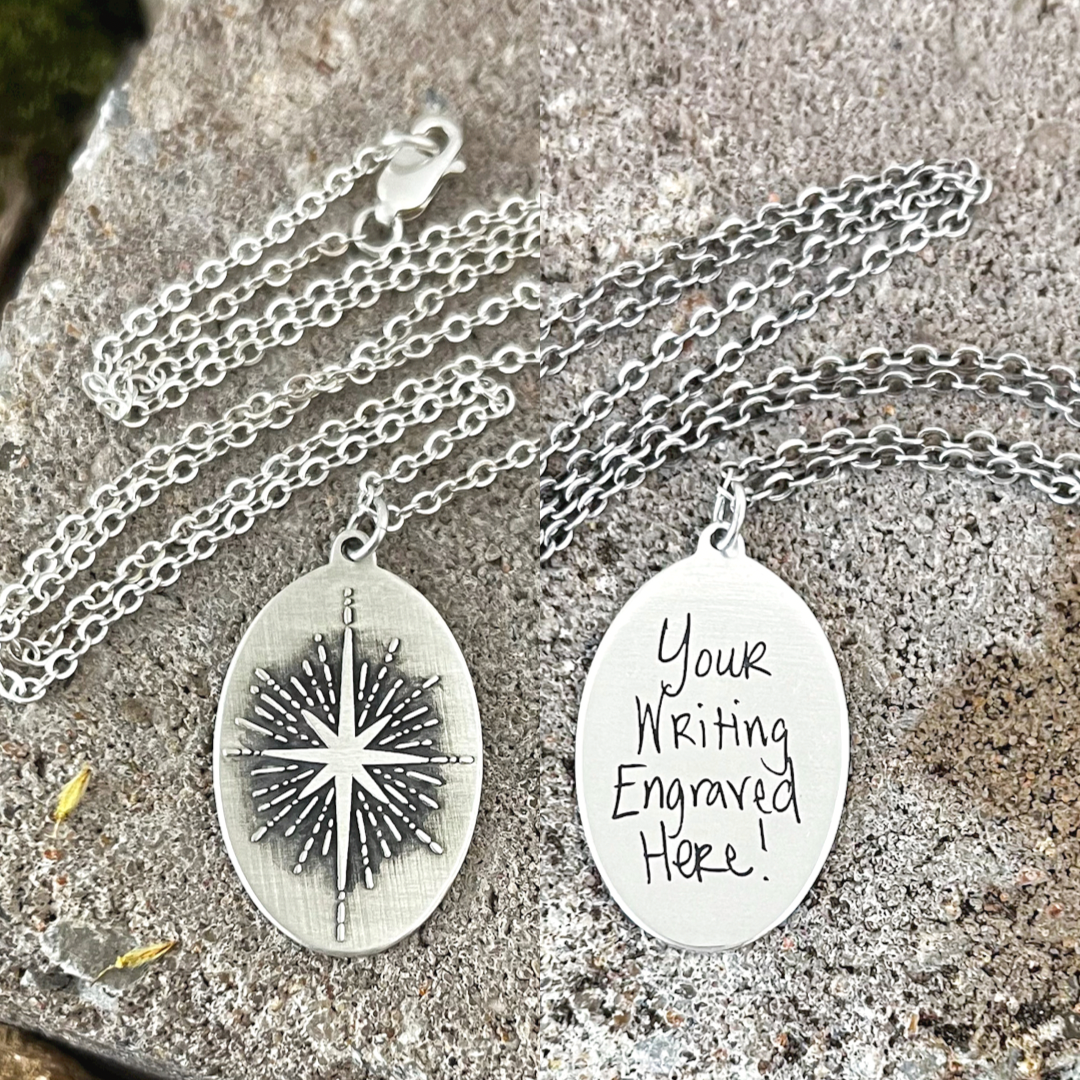 Engraved 2025 star necklace