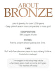 Information about bronze used in jewelry