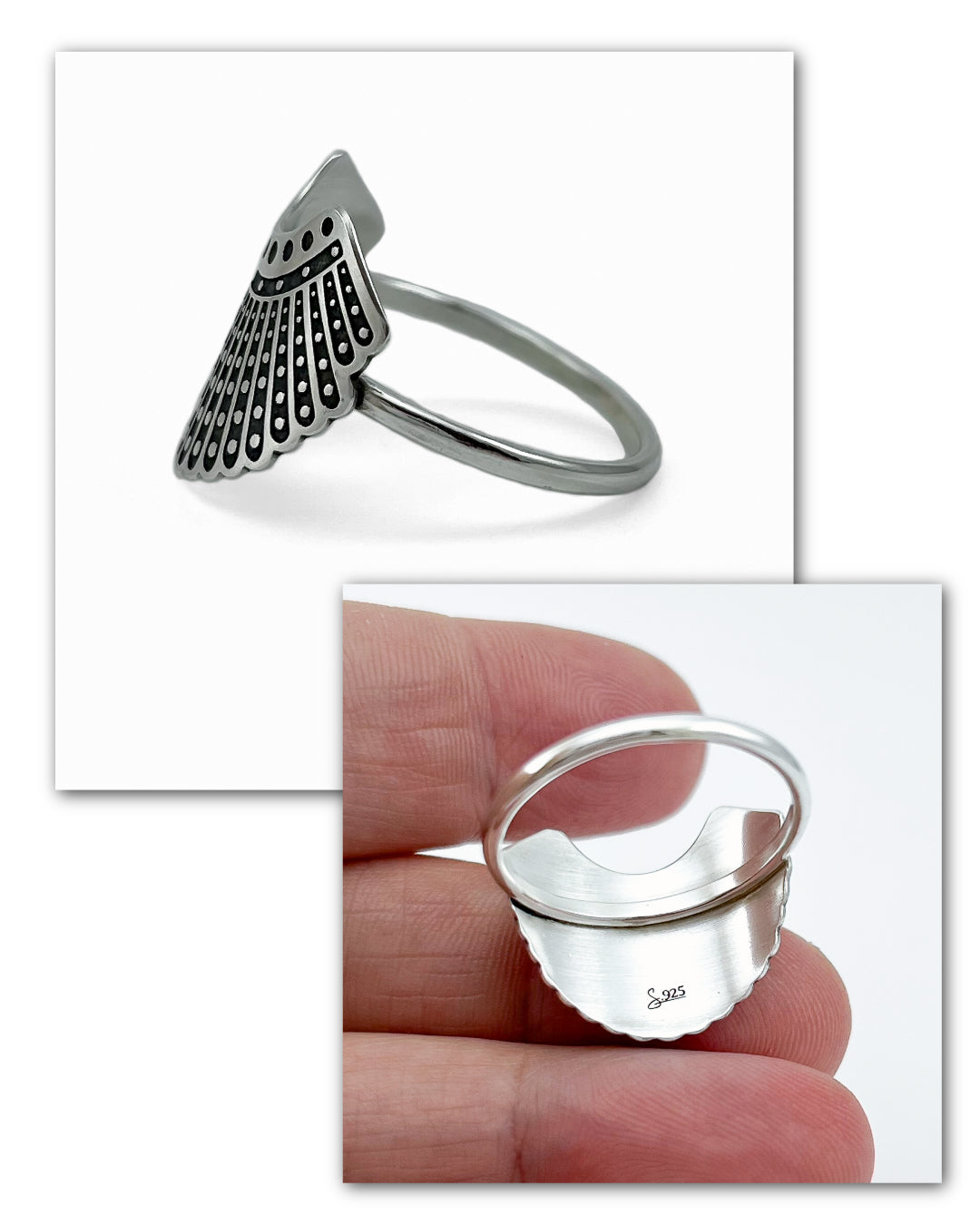 RBG collar ring in silver