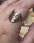 Feminist protest ring in bronze