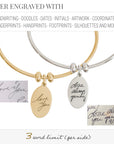 Callie Bracelet | Actual Engraved Jewelry | Scripted Jewelry 