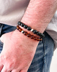 Amber Glass Sutton Bracelet | Man Modeled Wrist Wear Jewelry | Scripted Jewelry