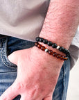 Ebony Wood Sutton Bracelet | Men Modeled Wrist Wear Jewelry | Scripted Jewelry