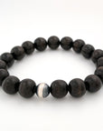 Ebony Wood Sutton Bracelet | Dark Wooden Beads | Scripted Jewelry