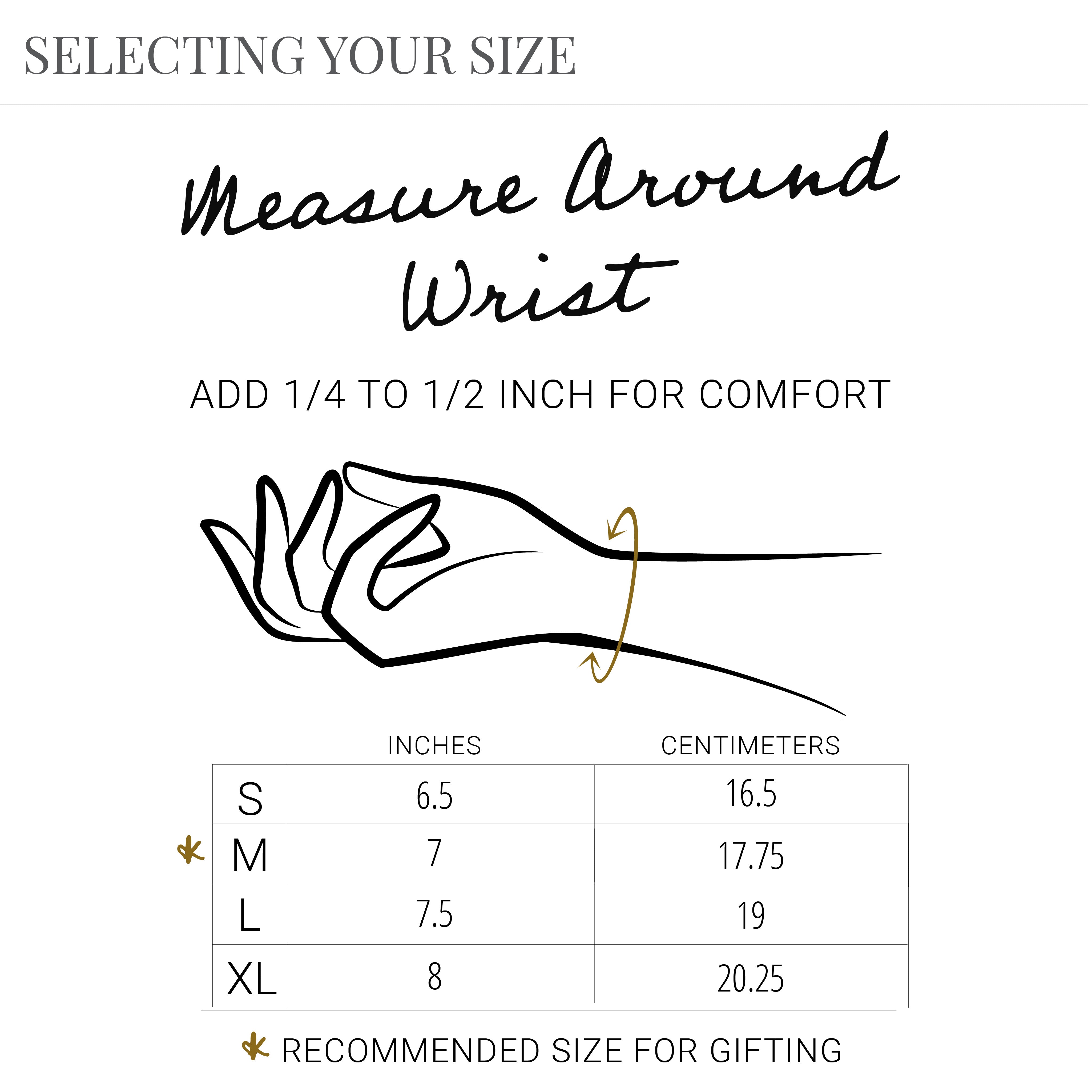 Maren Bracelet | Sizing Guide | Scripted Jewelry
