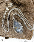 Freeform Moss Agate Slice Necklace