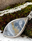 Freeform Moss Agate Slice Necklace