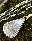 Moss Agate Teardrop Necklace