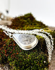 Moss Agate Teardrop Necklace