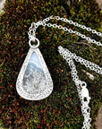 Moss Agate Teardrop Necklace