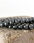 Hematite Sutton Bracelet | Heavy Metallic Beaded Bracelet for Stacking | Unisex Gifts | House of Jaco