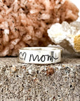 Sarah Ring | Thin Sterling Silver Memorial Ring | Personalized With Your Own Handwriting, Signatures and Fingerprints| Unisex | Scripted Jewelry