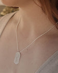 Jane Dog Tag - Silver - Scripted Jewelry - Handwriting Jewelry